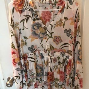 LOFT floral blouse